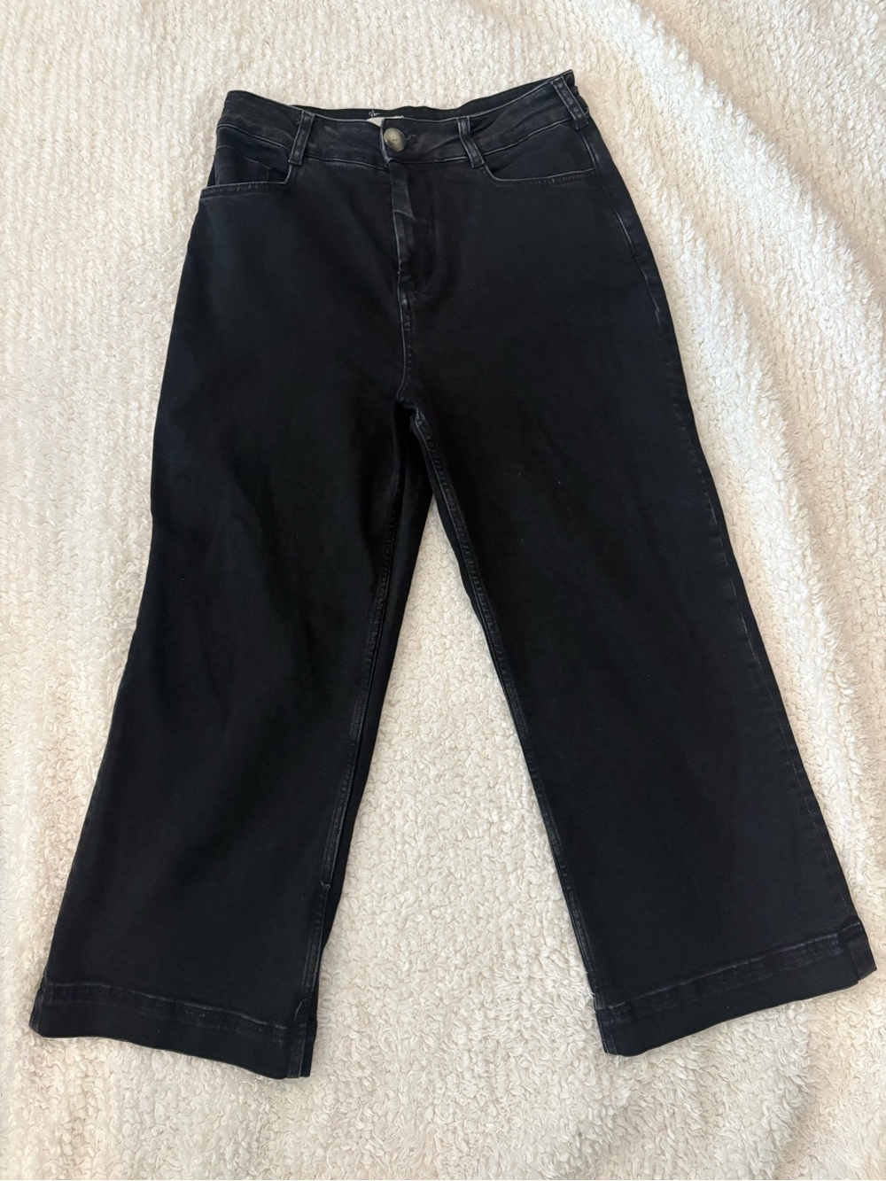 Anthropologie Pilcro Women's High-Rise Black Wide-Leg Jeans The Skipper
